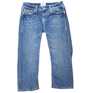 LA Idol Low Rise Denim Western Capri Jeans Size 30